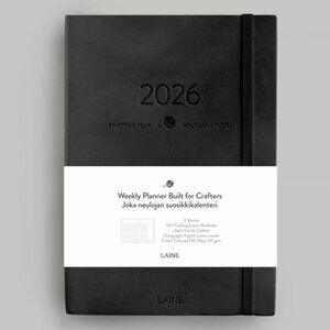 NWT Laine Knitter’s Year 2026 Weekly Planner Colour Black